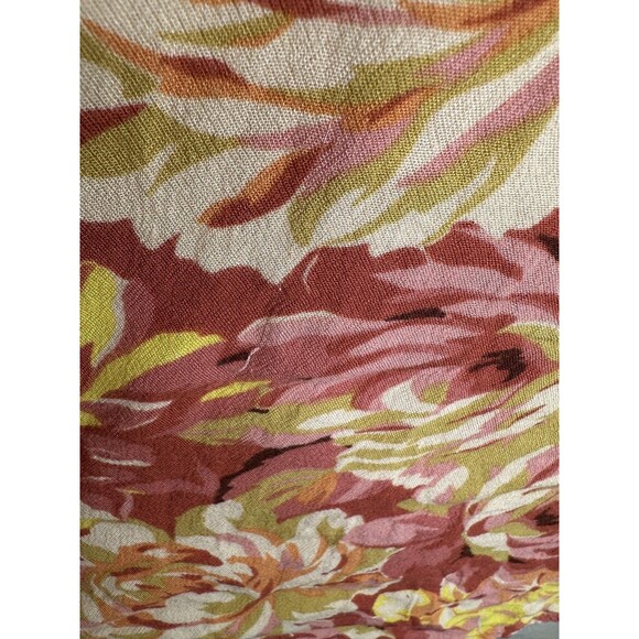 Torrid Blouse Womens 1 US 1X Multicolor Floral Short Sleeve Keyhole Tie Neck - Picture 3 of 5